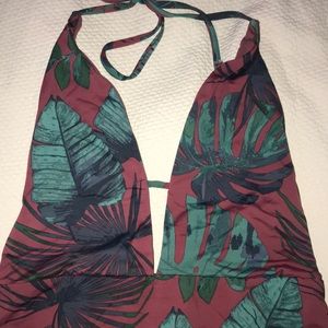 Palm Leaf One Piece Bathing Suit